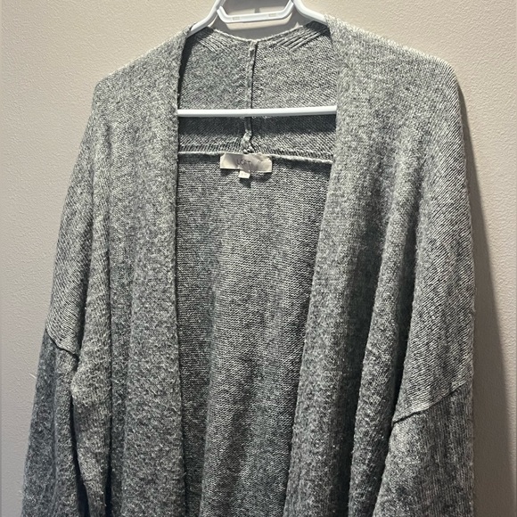 Anna Taylor LOFT Open Front Drop Shoulder Fine Knit Cardigan With Pockets - Picture 6 of 13